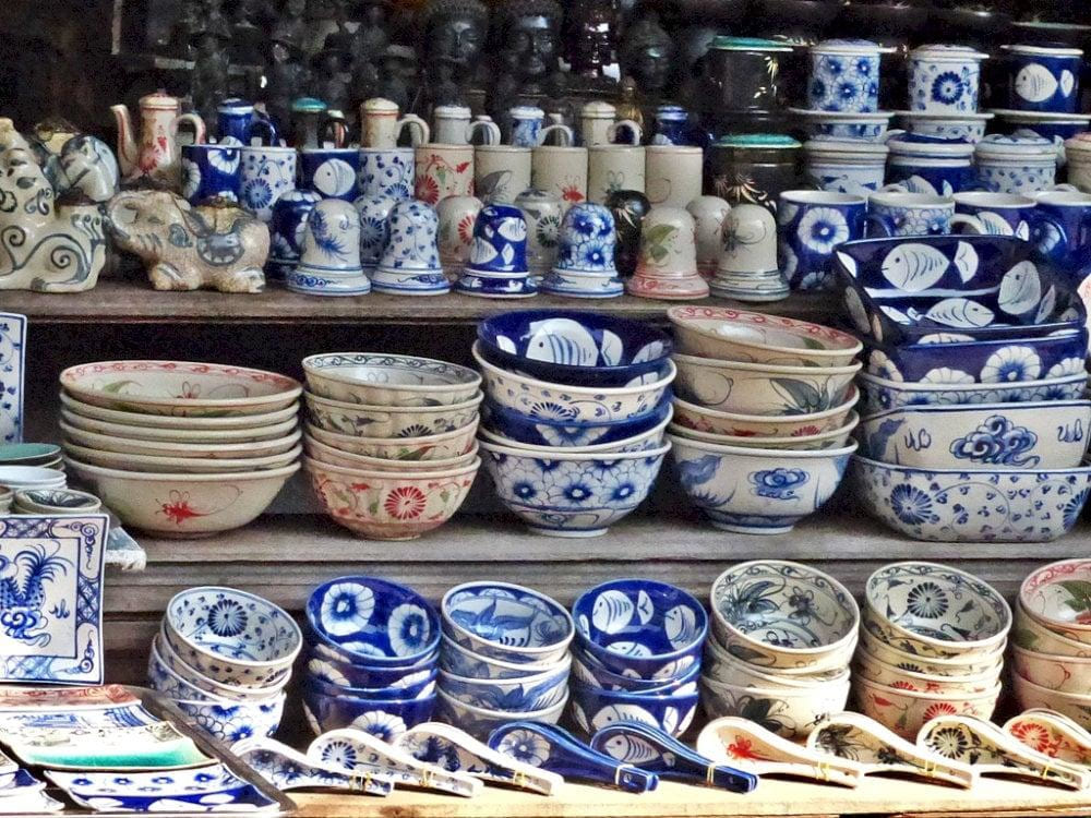 Vietnam is famous for the handmade pottery